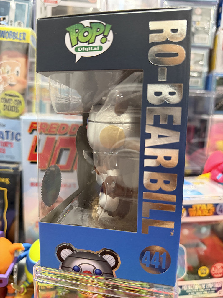 Funko Pop Ro-Bear Bill #441 flocked box side window view