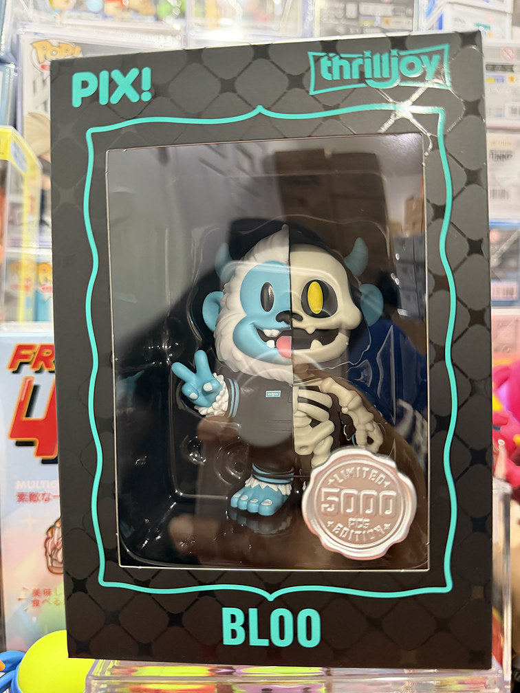 Thrilljoy PIX! half-skeleton Bloo figure in window box with LE 5000 seal
