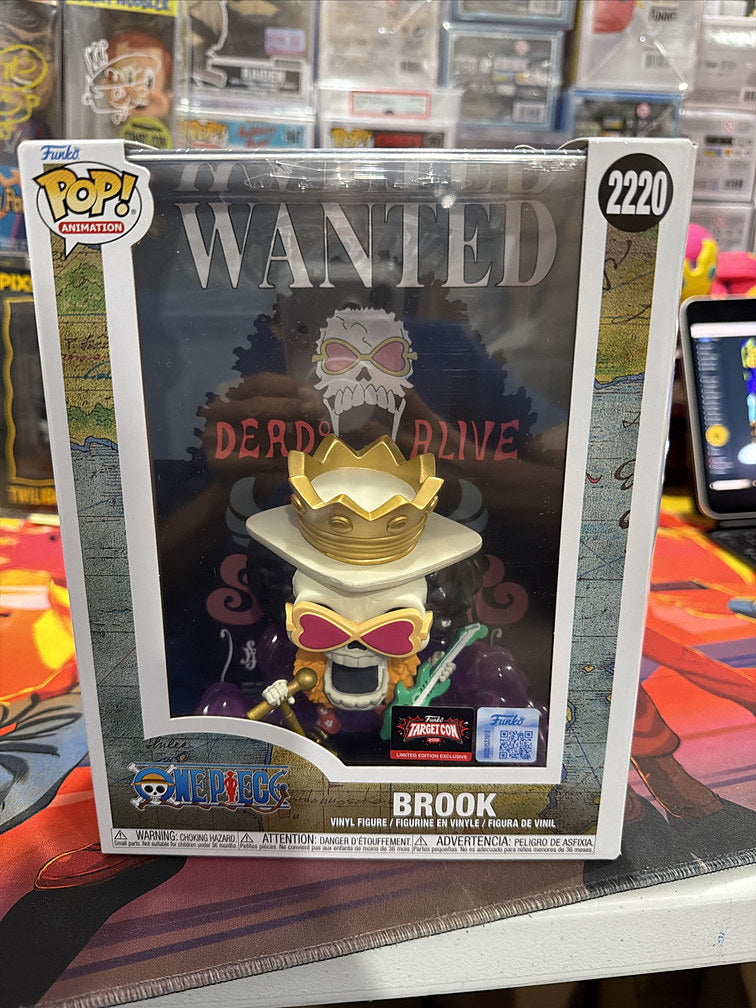 Funko Pop One Piece Brook Wanted Poster #2220 TargetCon exclusive front