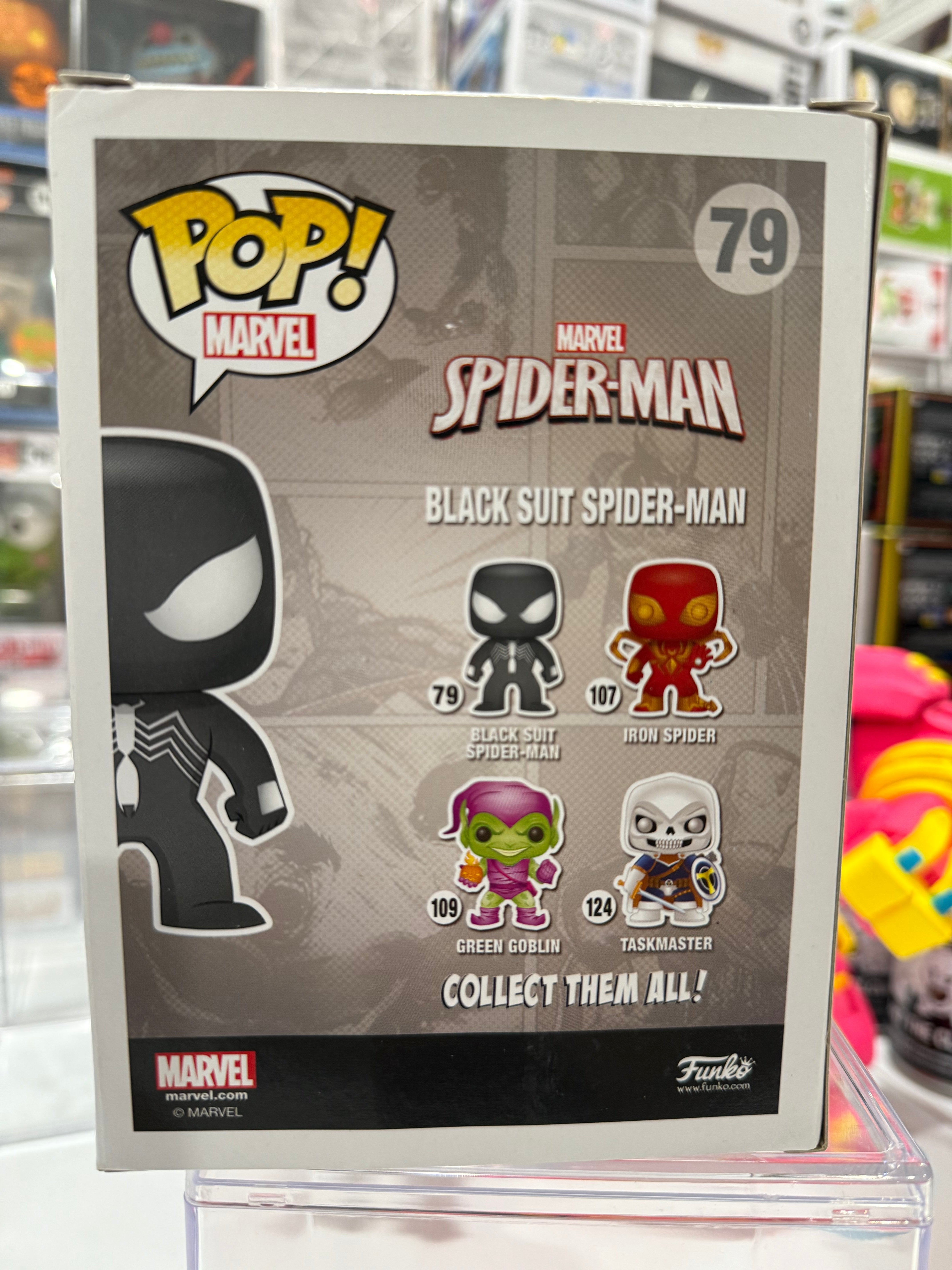 Black Suite Spider-man (Glow) Minor Damage - Funko Pop Figure by POPnBeats