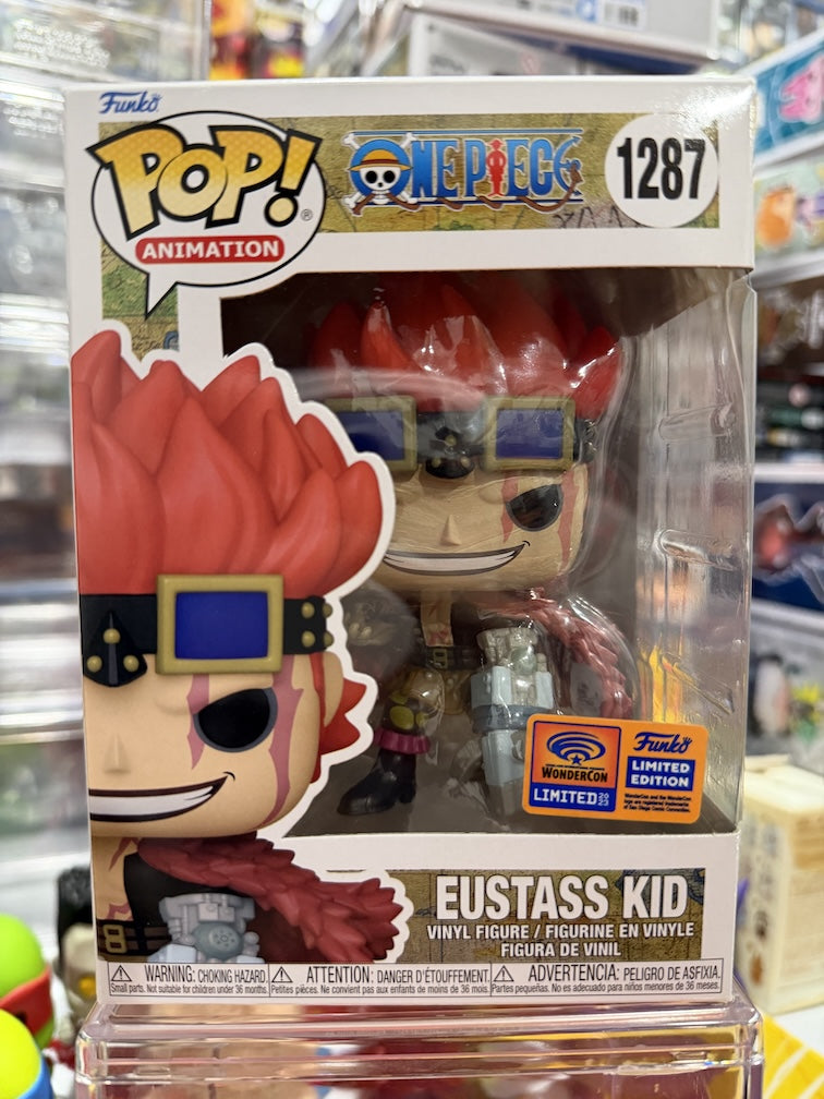 Funko Pop One Piece Eustass Kid #1287 ECCC Con Sticker Exclusive Near Mint