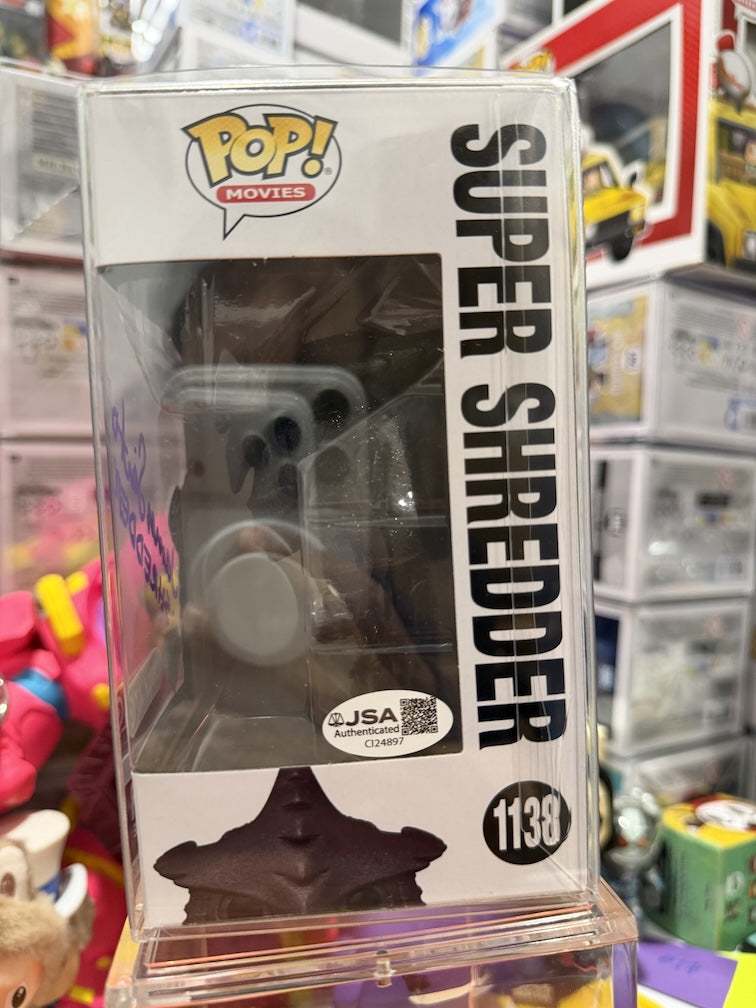 Funko Pop Super Shredder #1138 Signed by James Saito