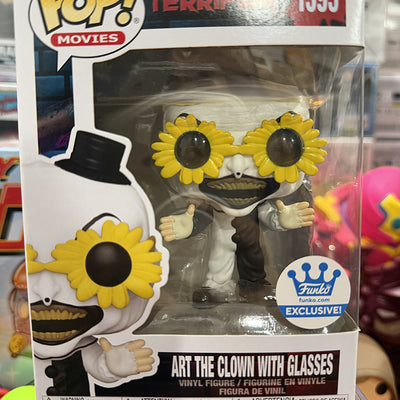 Funko Pop Terrifier Art the Clown with Glasses #1593 Funko Shop exclusive box front