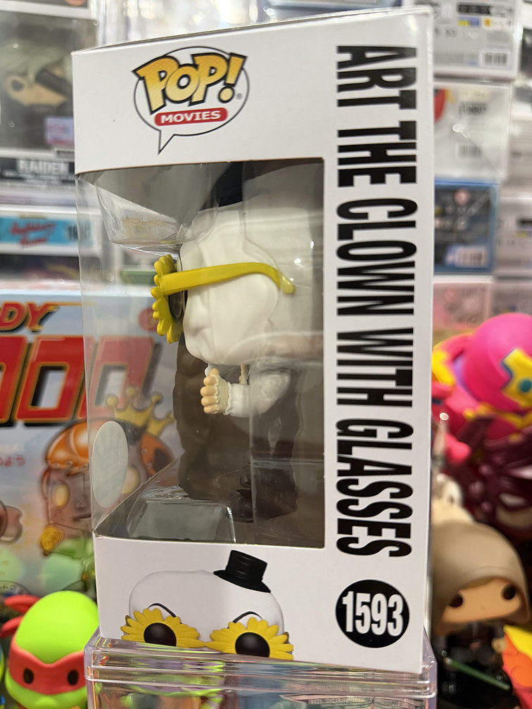Funko Pop Art the Clown with Glasses #1593 box side window view