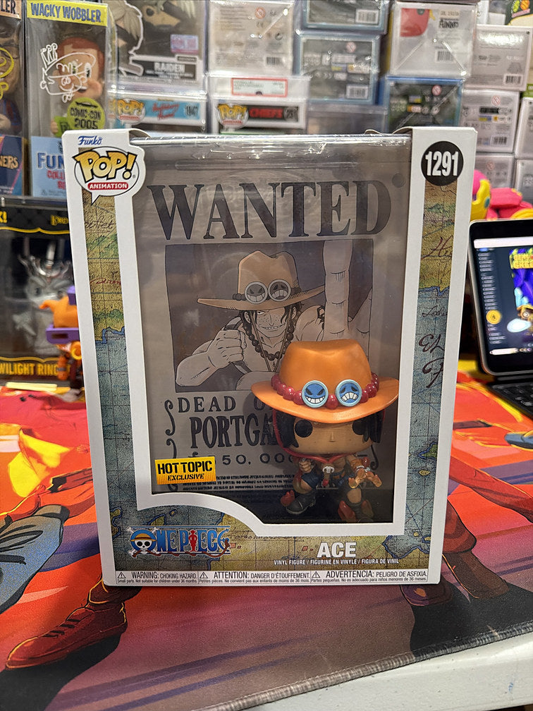 Funko Pop One Piece Ace Wanted Poster #1291 Hot Topic exclusive front