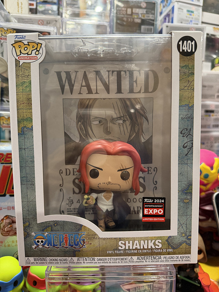 Funko Pop One Piece Shanks Wanted Poster #1401 2024 Entertainment Expo front