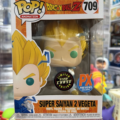 Funko Pop Dragon Ball Z Super Saiyan 2 Vegeta Glow Chase PX Exclusive - Funko Pop Figure by POPnBeats