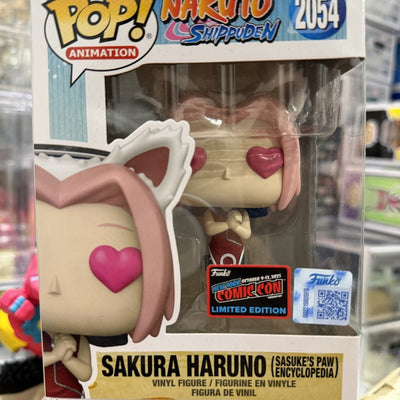 Funko Pop Naruto Sakura Haruno Sasuke Paw Encyclopedia NYCC Con Sticker - Funko Pop Figure by POPnBeats