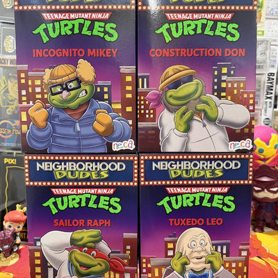 NECA TMNT Neighborhood Dudes Set Of 4 (Don, Mikey, Raph, and Leo)
